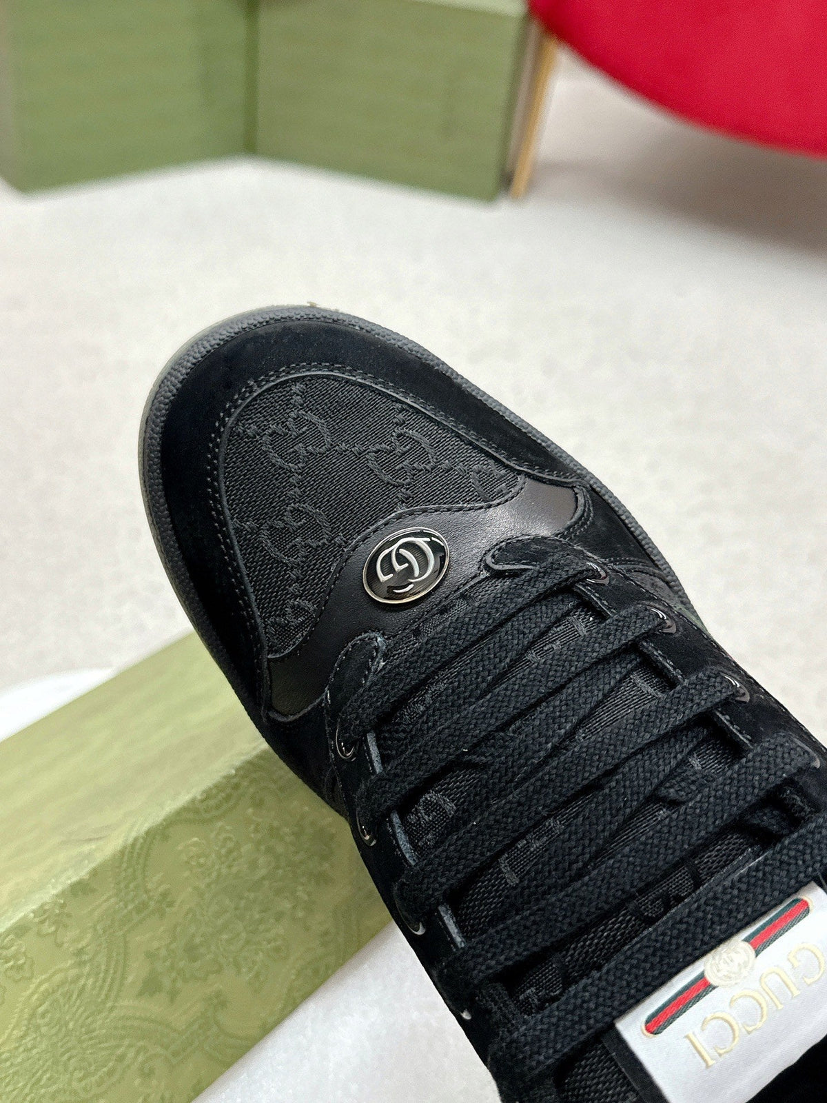 GG Sneaker Black Suede Calfskin