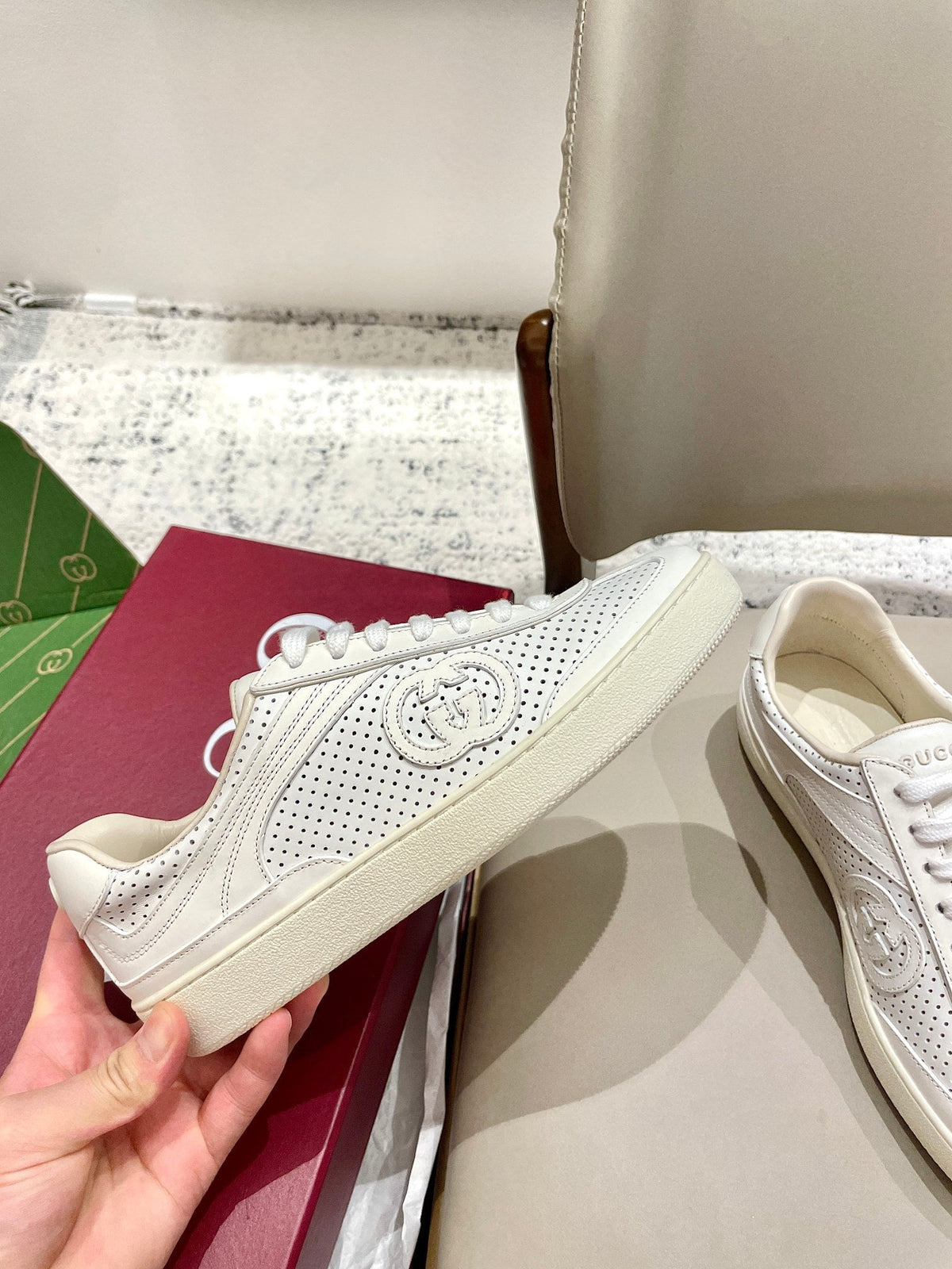 GG 26 Sneaker Ivory Sheepskin 632816