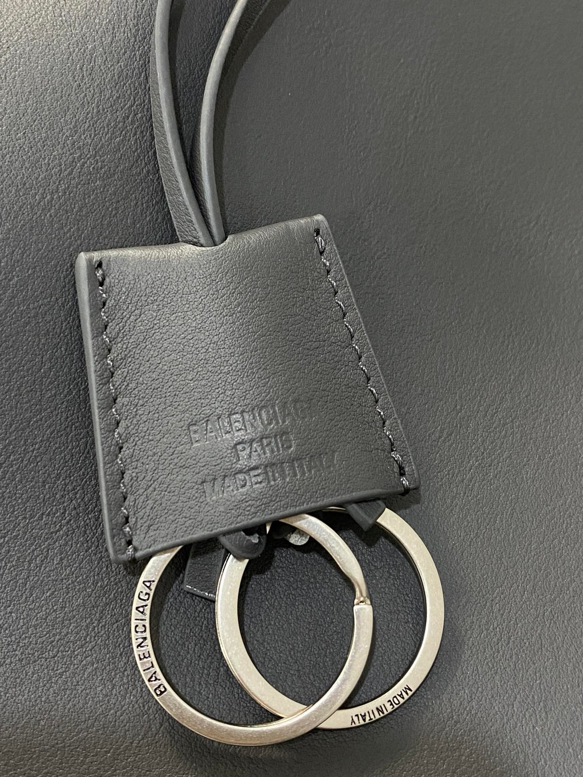 RODEO LARGE BAG 40 IN GREY SMOOTH CALFSKIN SILVER HARDWARE