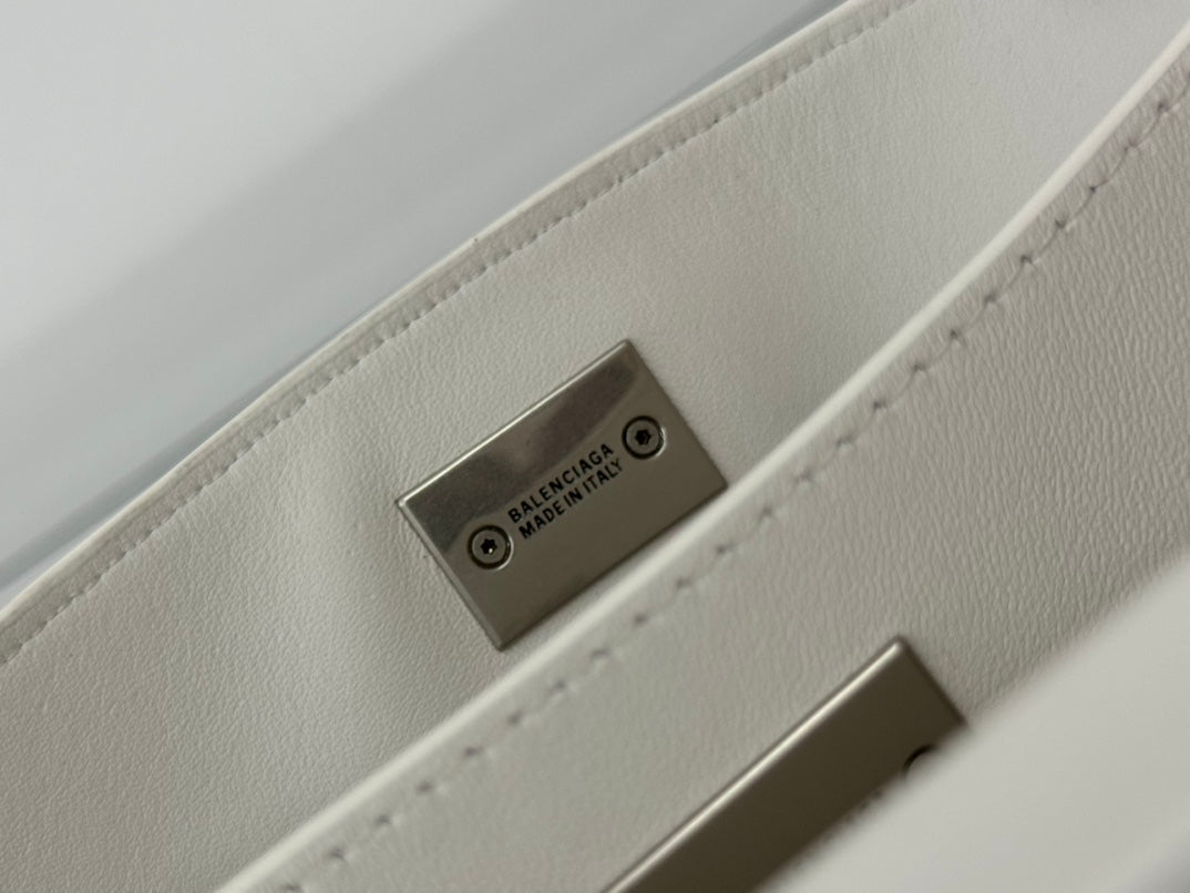 RODEO MINI BAG 22 IN WHITE SMOOTH CALFSKIN SILVER HARDWARE