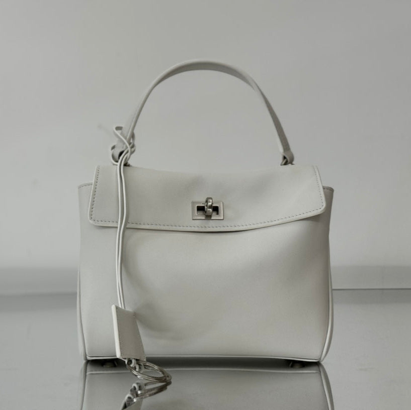 RODEO MINI BAG 22 IN WHITE SMOOTH CALFSKIN SILVER HARDWARE