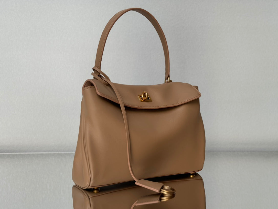 RODEO SMALL BAG 29 IN CAMEL BEIGE SMOOTH CALFSKIN GOLD HARDWARE