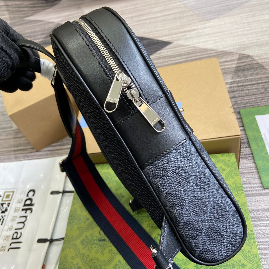 GG CROSS-BODY BAG 29 BLACK CANVAS