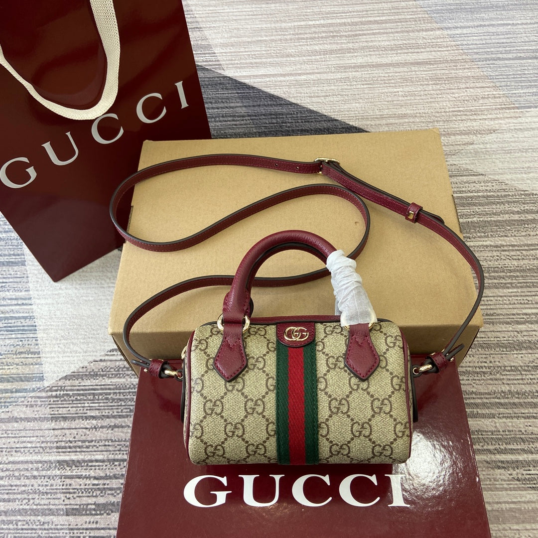 GG Ophidia Bag 16cm Canvas leather 339631