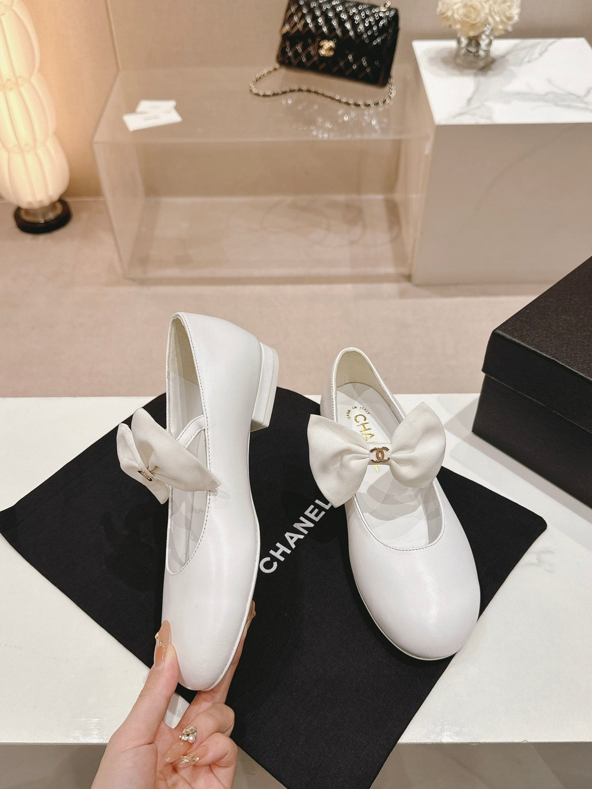 MARY JANE SHOES WHITE CALFSKIN