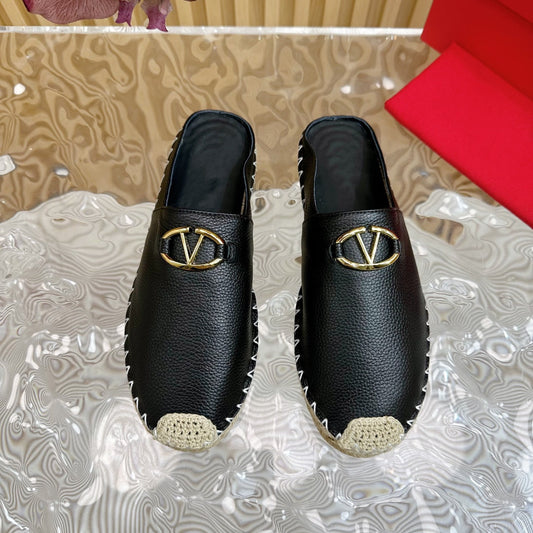 The Bold Edition VLogo Mules Black Leather