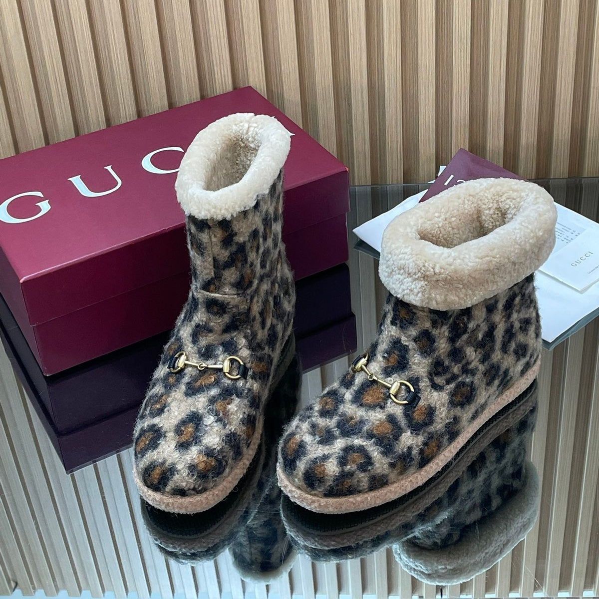 Gucci 2025 Boot Leopard Wool 562867
