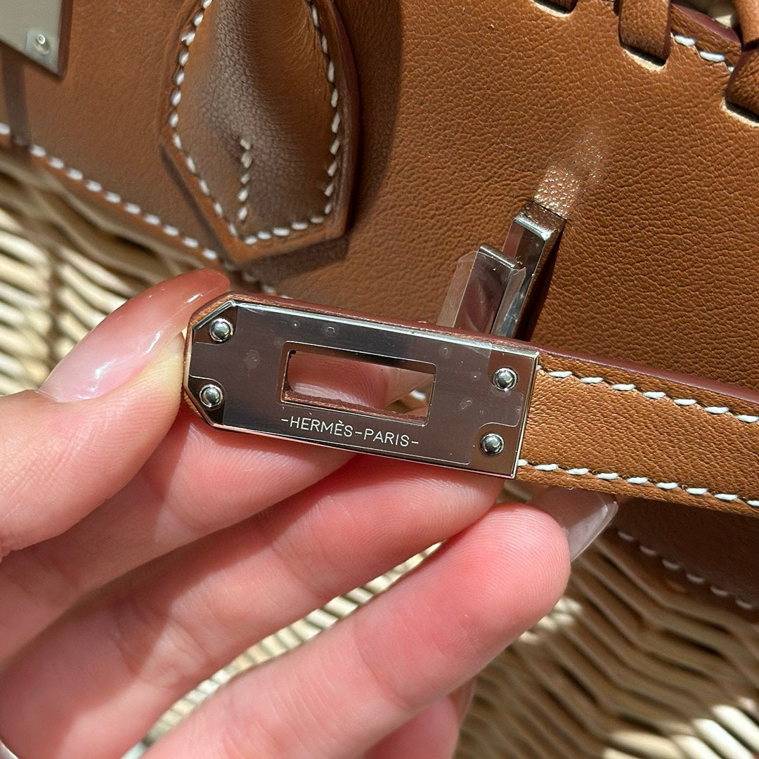 HM BIRKIN 25 CM PICNIC GOLD BAMBOO AND RATTAN
