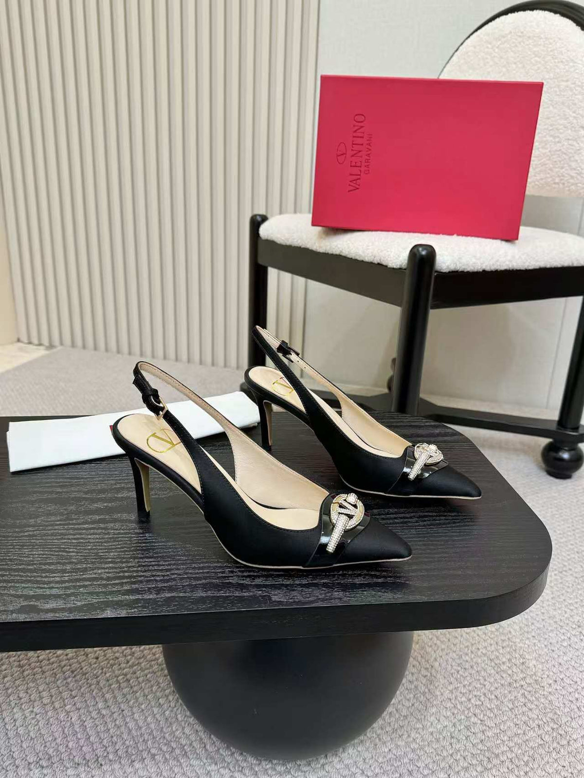 Valentino Slingback Pump High heels Silk 239562