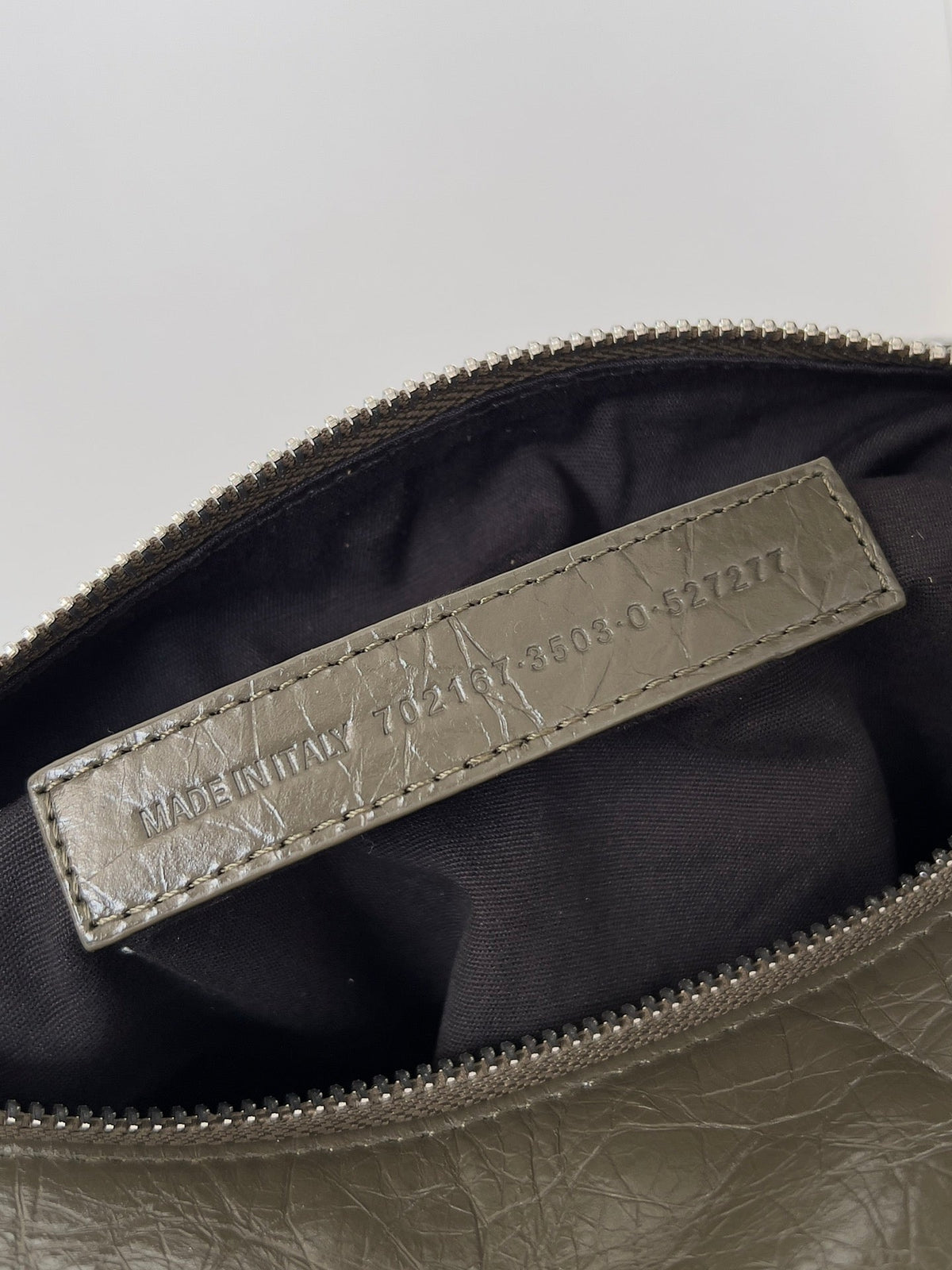 SUPERBUSY SLING BAG 35 IN KHAKI GREEN LAMBSKIN