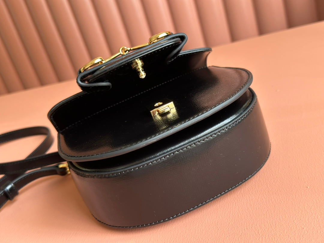 Gucci Horsebit Bag Black Leather 239811