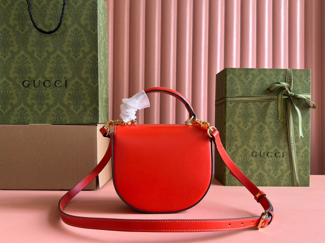 Gucci Horsebit Bag Red Leather 239808