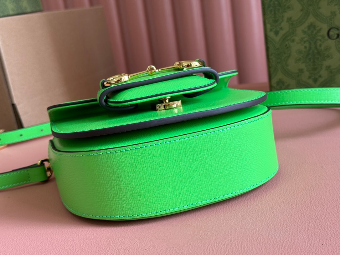 Gucci Horsebit Bag Green Leather 239807