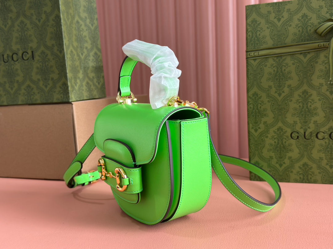 Gucci Horsebit Bag Green Leather 239807