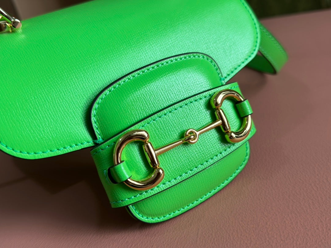 Gucci Horsebit Bag Green Leather 239807