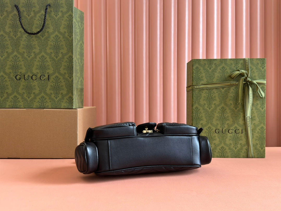 Gucci Marmont Bag Black Leather 244247