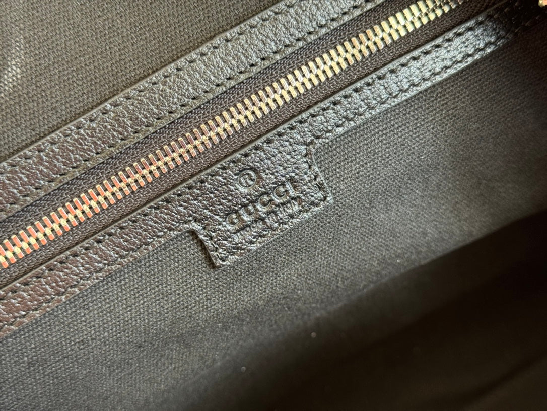 Gucci Duffle Bag 44 Black Canvas 239956