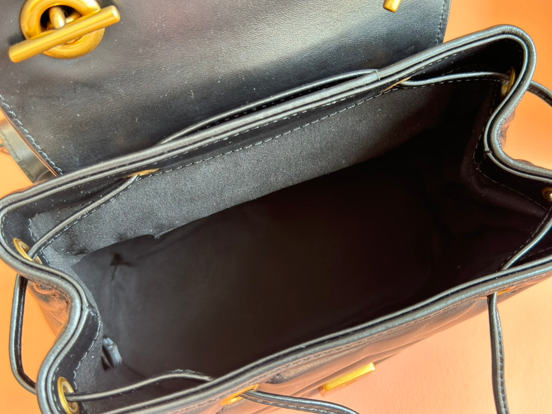 Gucci GG Marmont Backpack Black Leather 248169