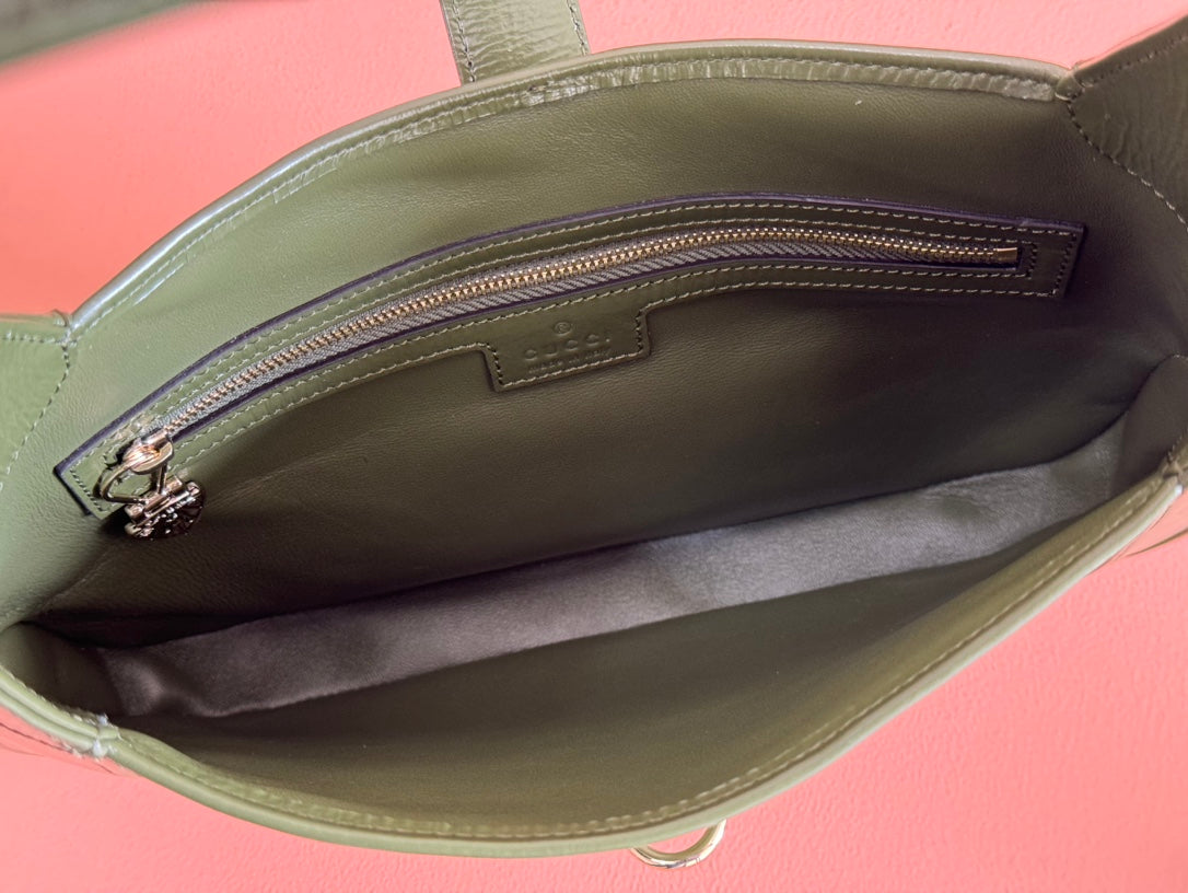 Gucci Jacket Bag Green Patent Leather 248418