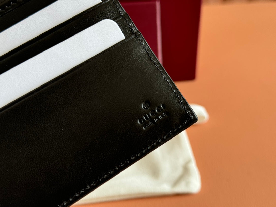 Gucci Wallet Grey mix Black Leather 248423