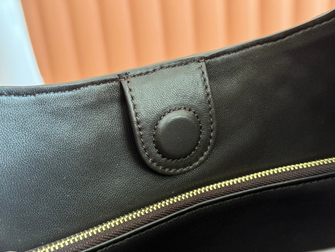 Gucci Body Double Lock Handbag Brown Velvet Embossed Leather 244512