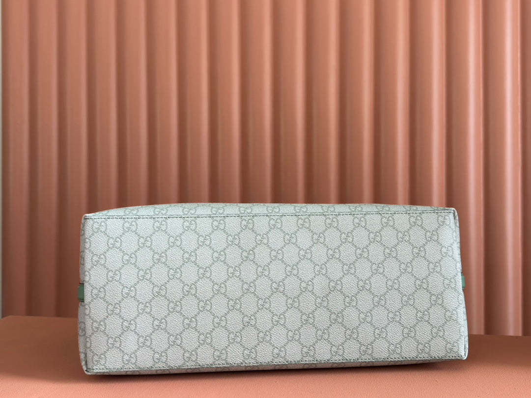 Gucci Ophidia 38cm Bag Green Canvas 244367