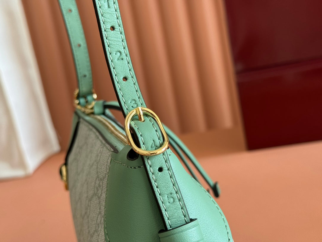 Gucci Ophidia 24.5cm Bag Green Canvas 244369