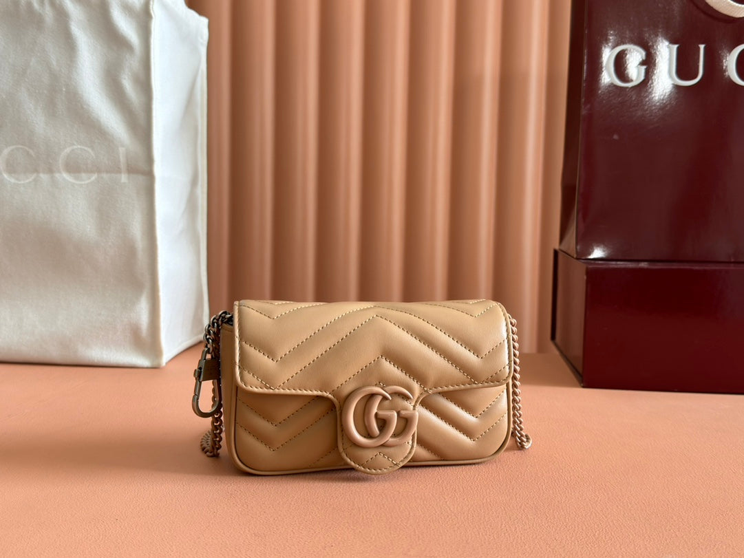 Gucci GG Marmont 16.5 Bag All Beige Calfskin 248378