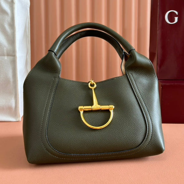 Gucci Softbit Shoulder Bag Green Calfskin