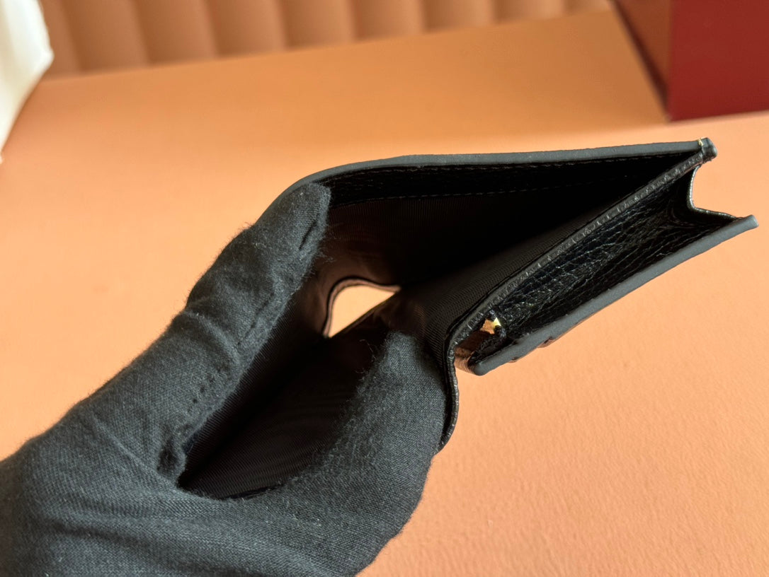 Gucci Marmont Wallet Ebony mix Black Canvas Leather 250957