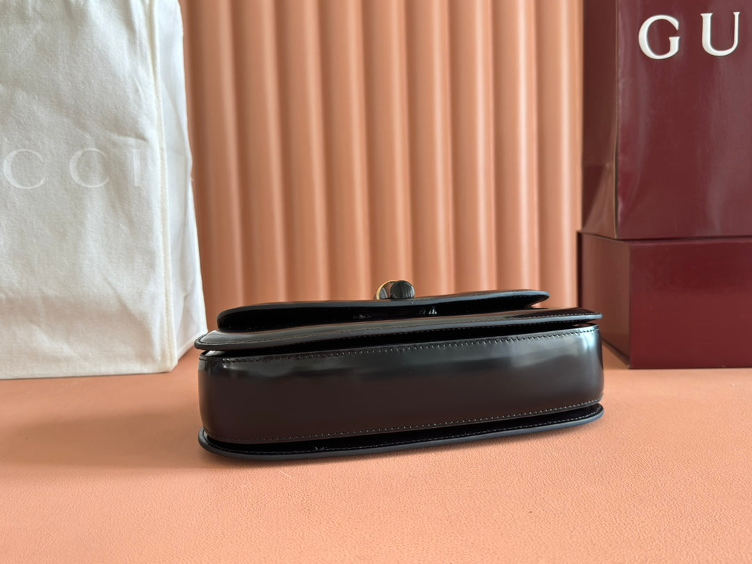 Gucci Bamboo Diva Bag Black Leather 255196