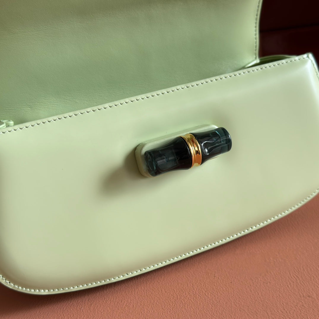 Gucci Bamboo Diva Bag Mint Green Leather 255199