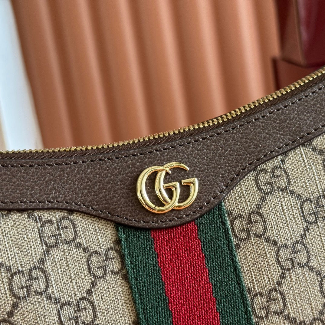 Gucci Ophidia 26cm Bag Ebony Brown Canvas 255298