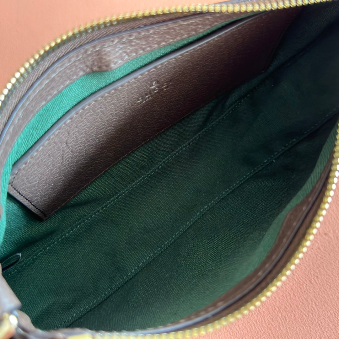 Gucci Ophidia 26cm Bag Ebony Brown Canvas 255298