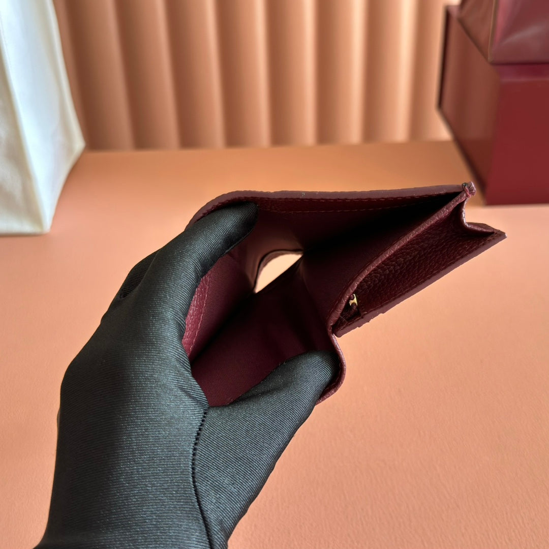 GG Marmont Card Case Wallet Black Leather