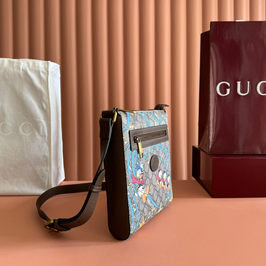 Gucci 2025 x Disney Donald Duck Bag Multicolor Cowhide Canvas 273592