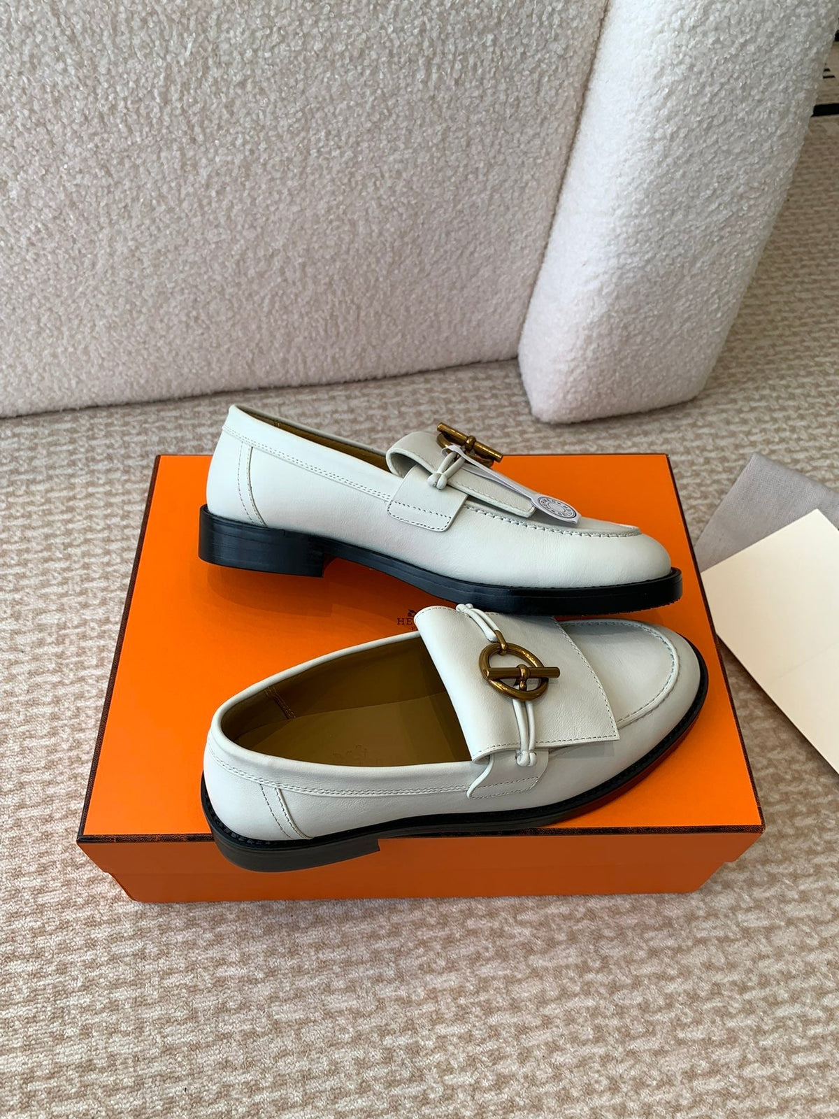 ivy loafer white lambskin