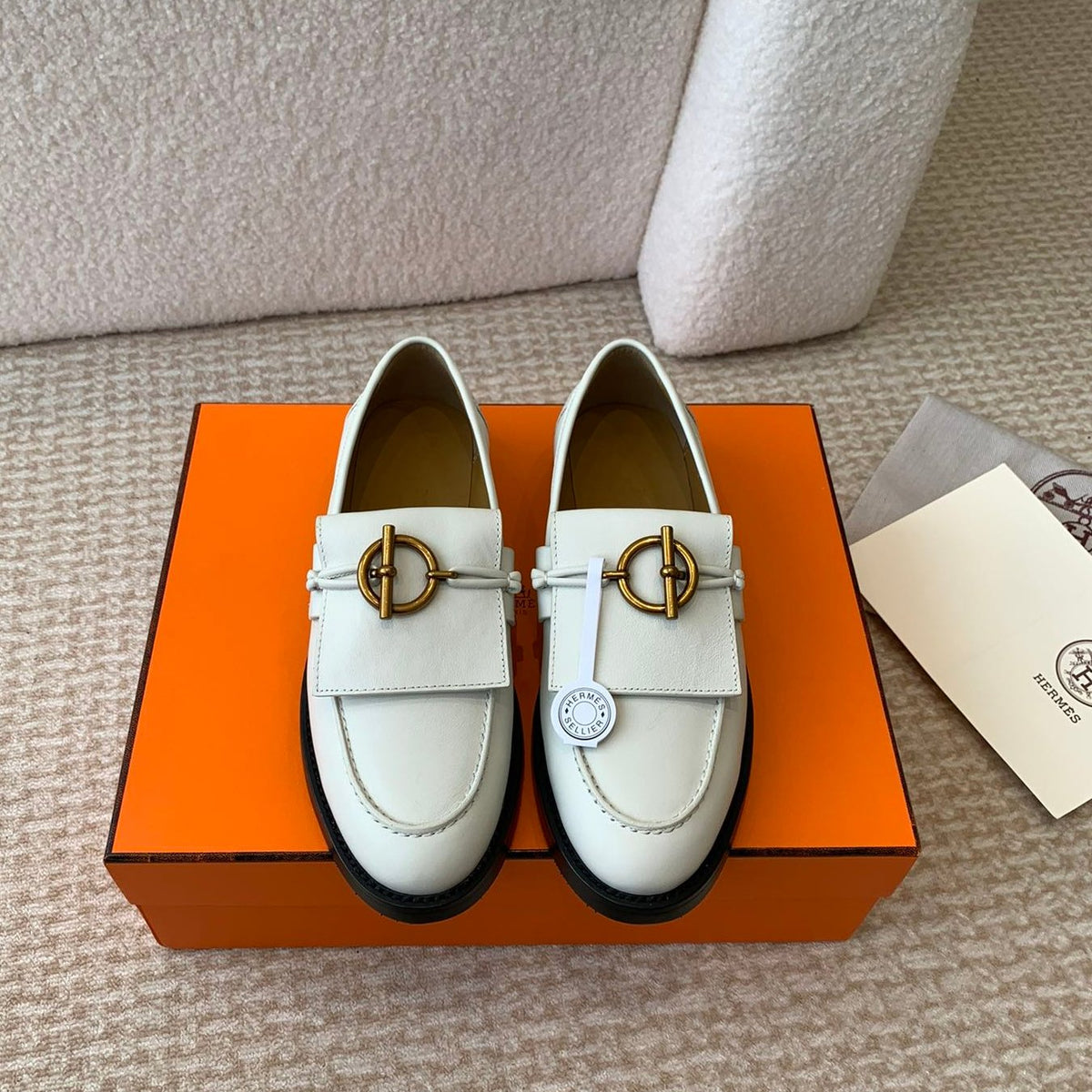 ivy loafer white lambskin
