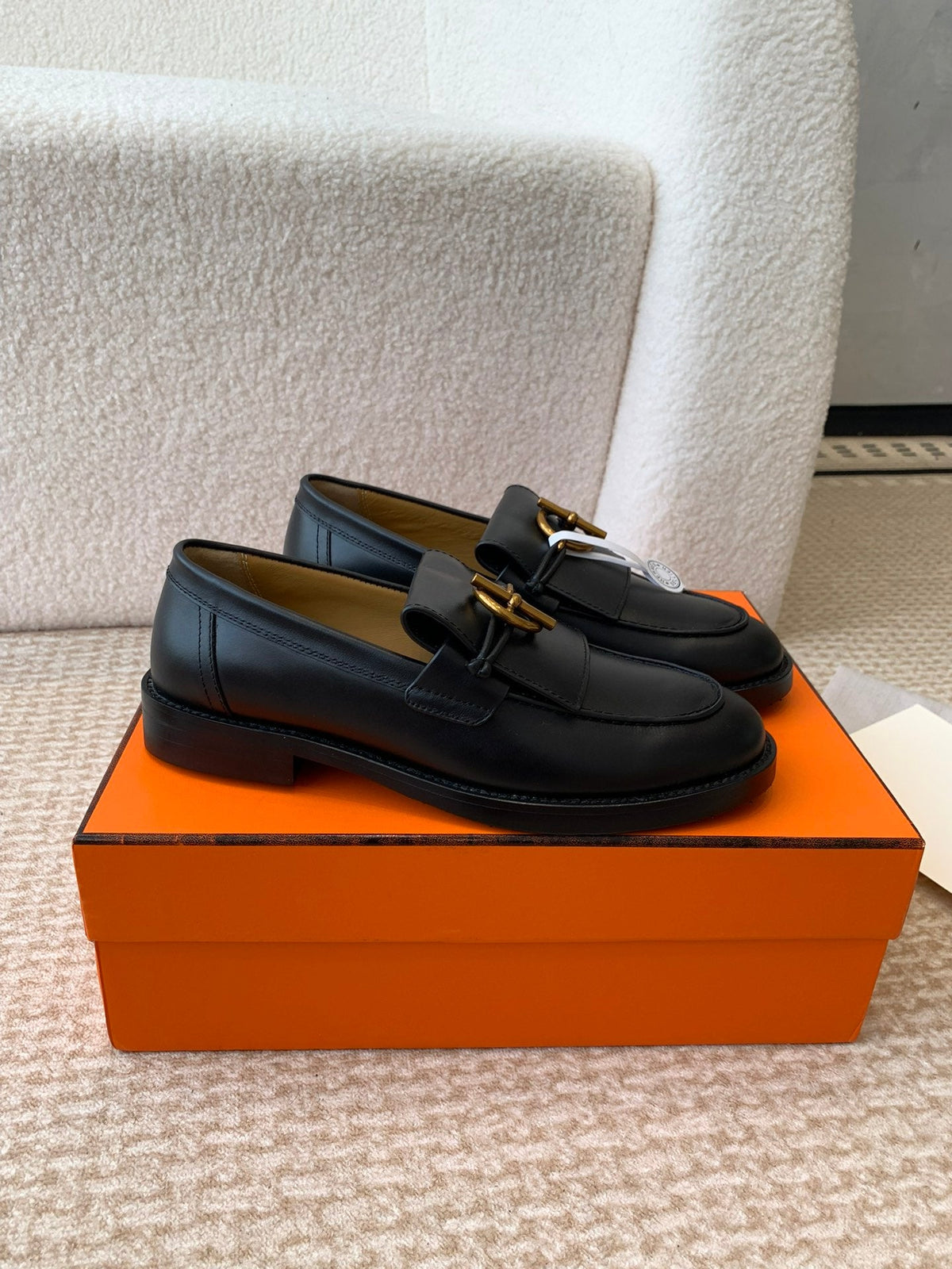 ivy loafer black lambskin
