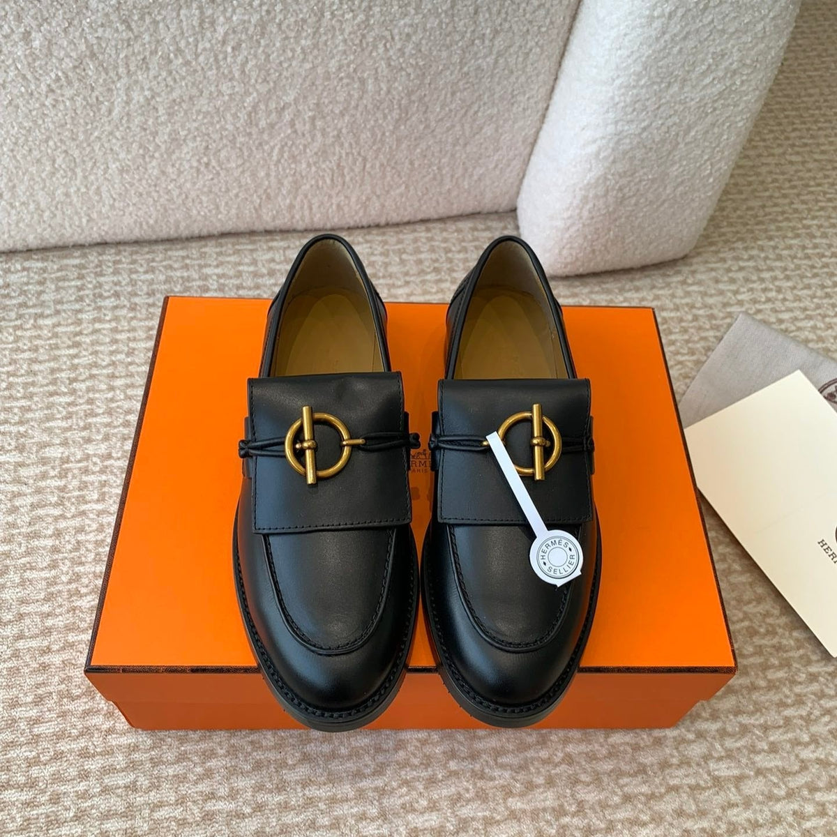 ivy loafer black lambskin
