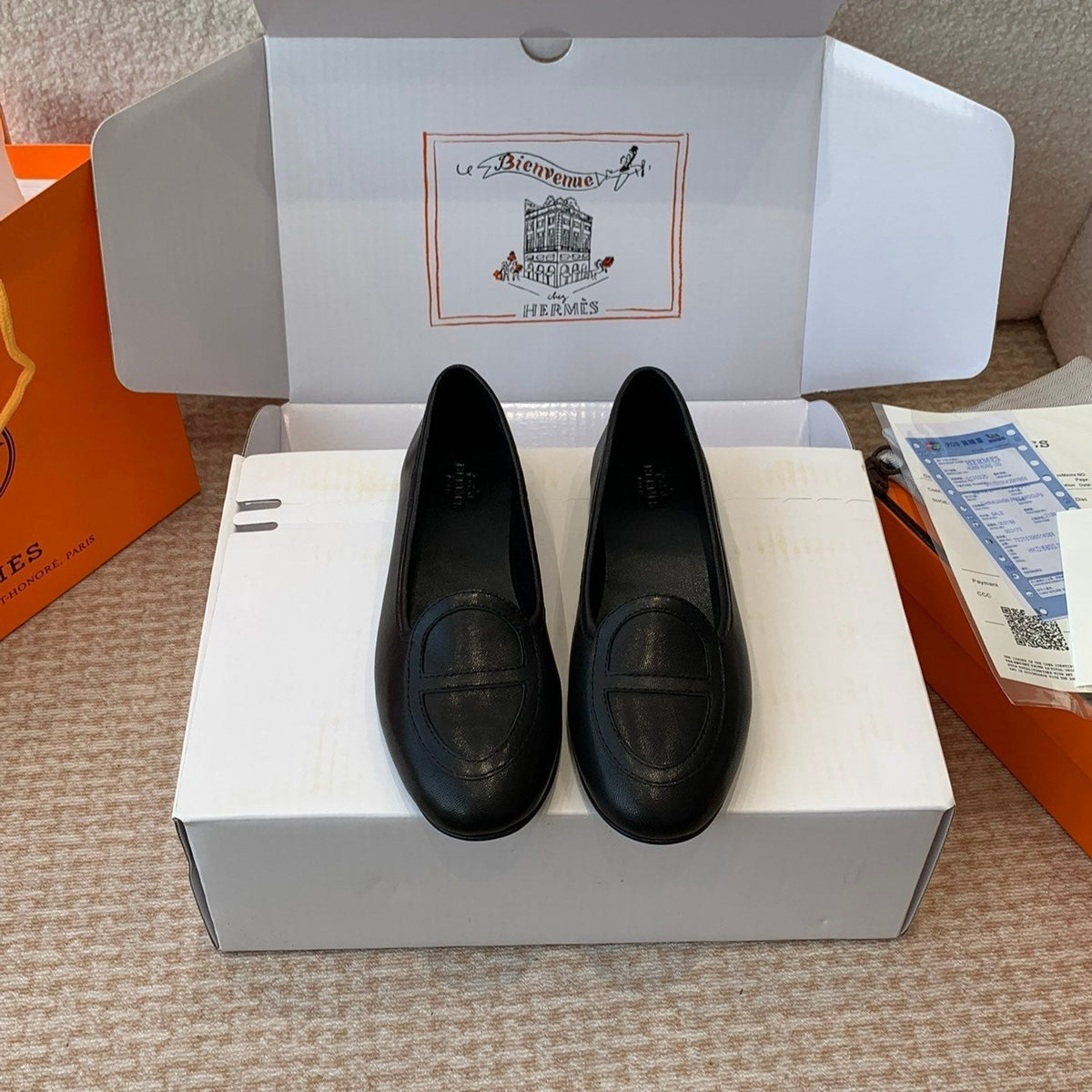 HM Julia Loafer In Black Lambskin 997929