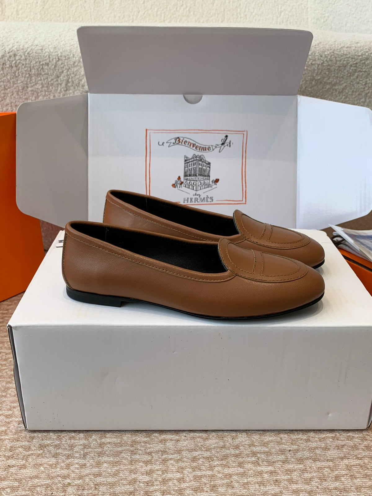 HM Julia Loafer In Brown Lambskin 997931