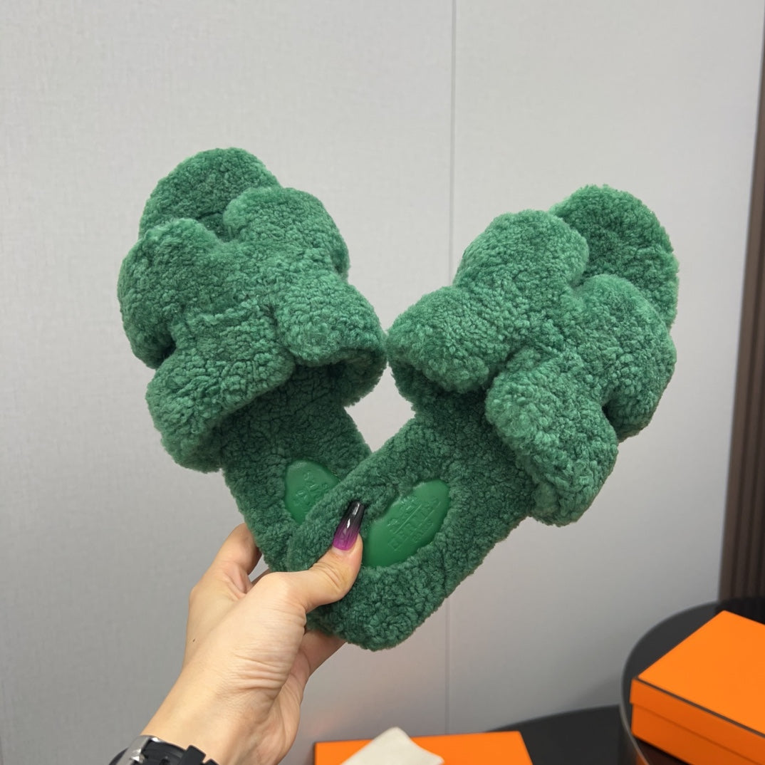 HM Oran Sandal Castleton Green Wool 952328