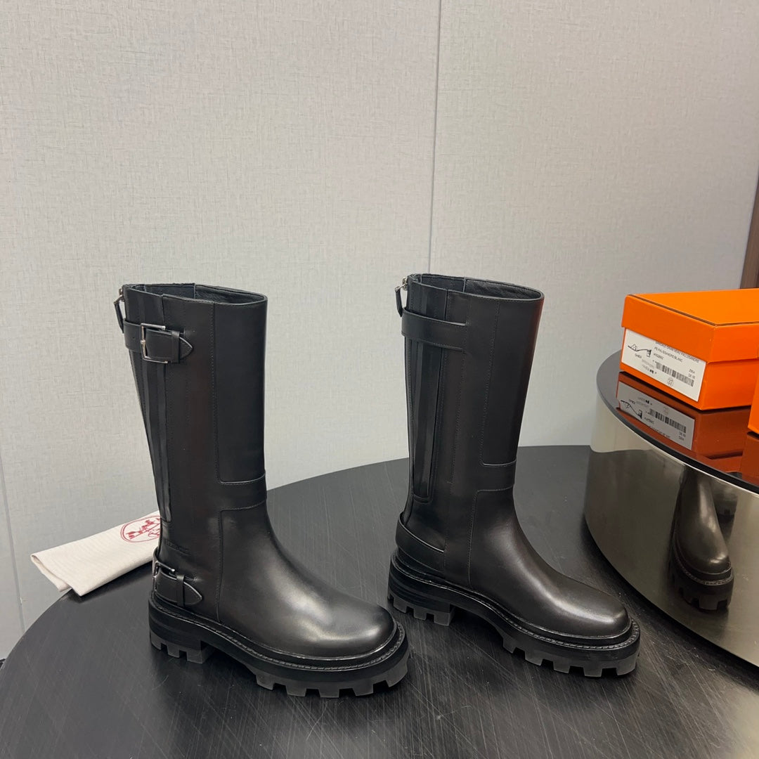 HM Jaimy High Boot 30mm In Black Cowhide 952467