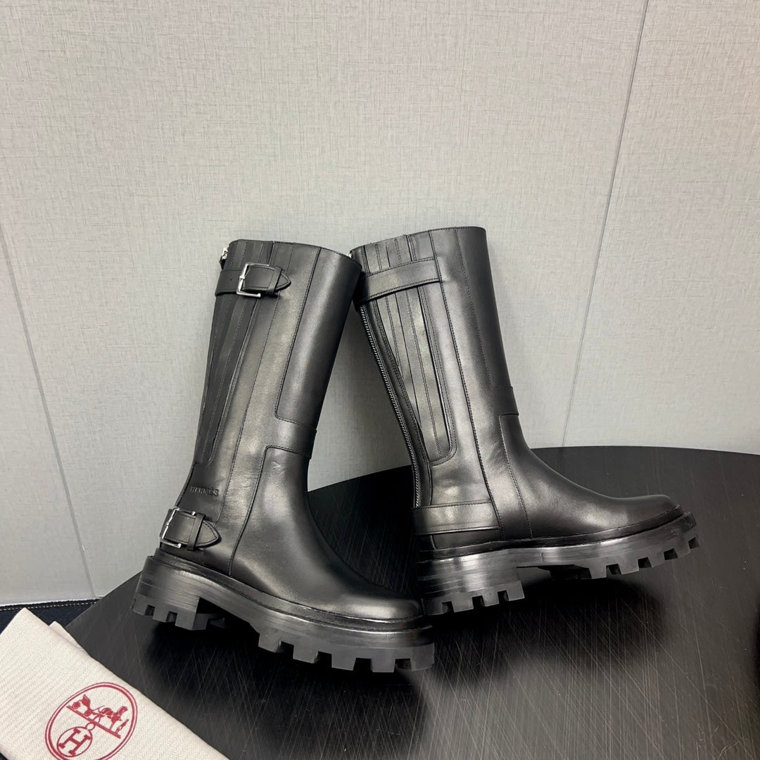 HM Jaimy High Boot 30mm In Black Cowhide 952467