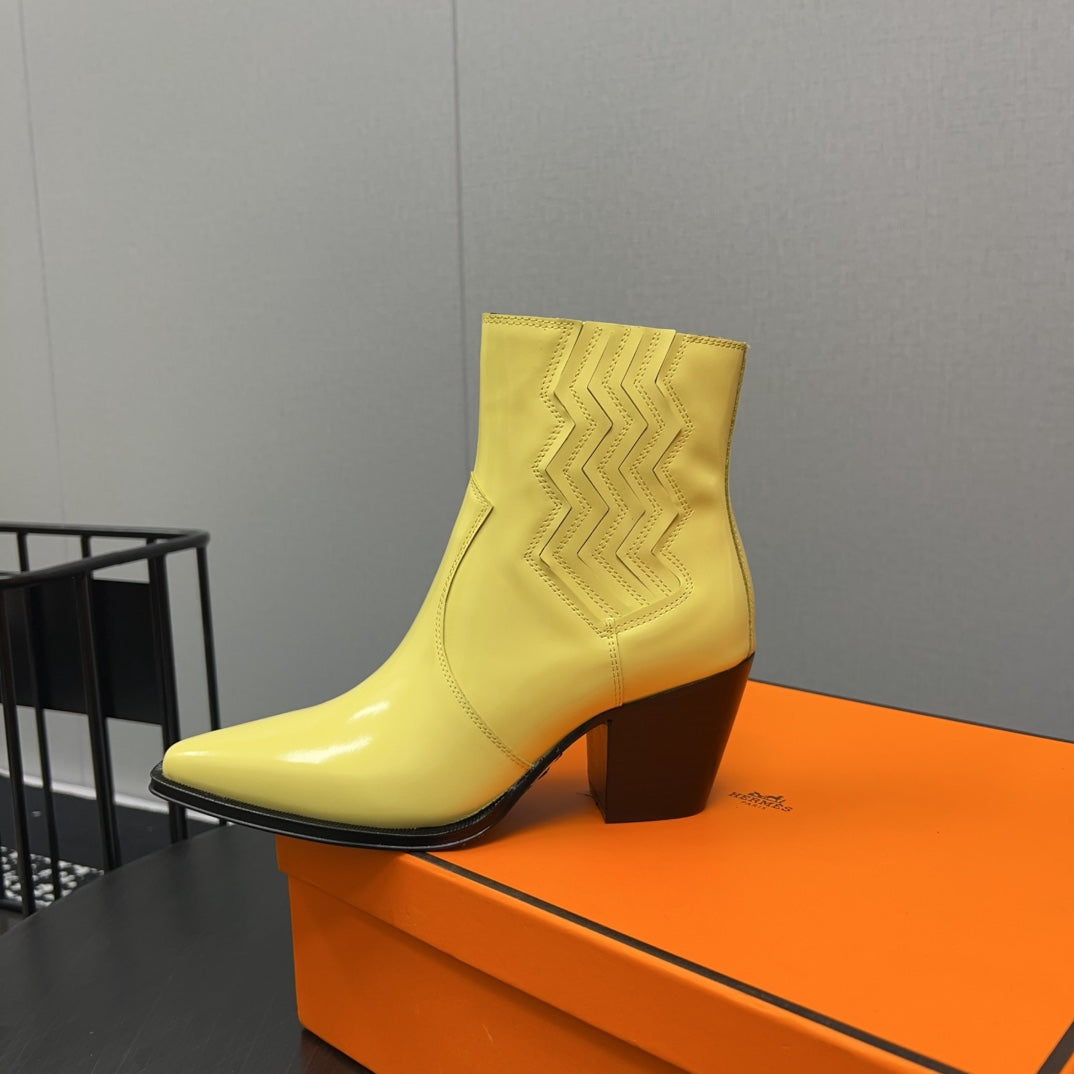 HM Vegas Ankle Boot 75mm Yellow Cowhide 952374
