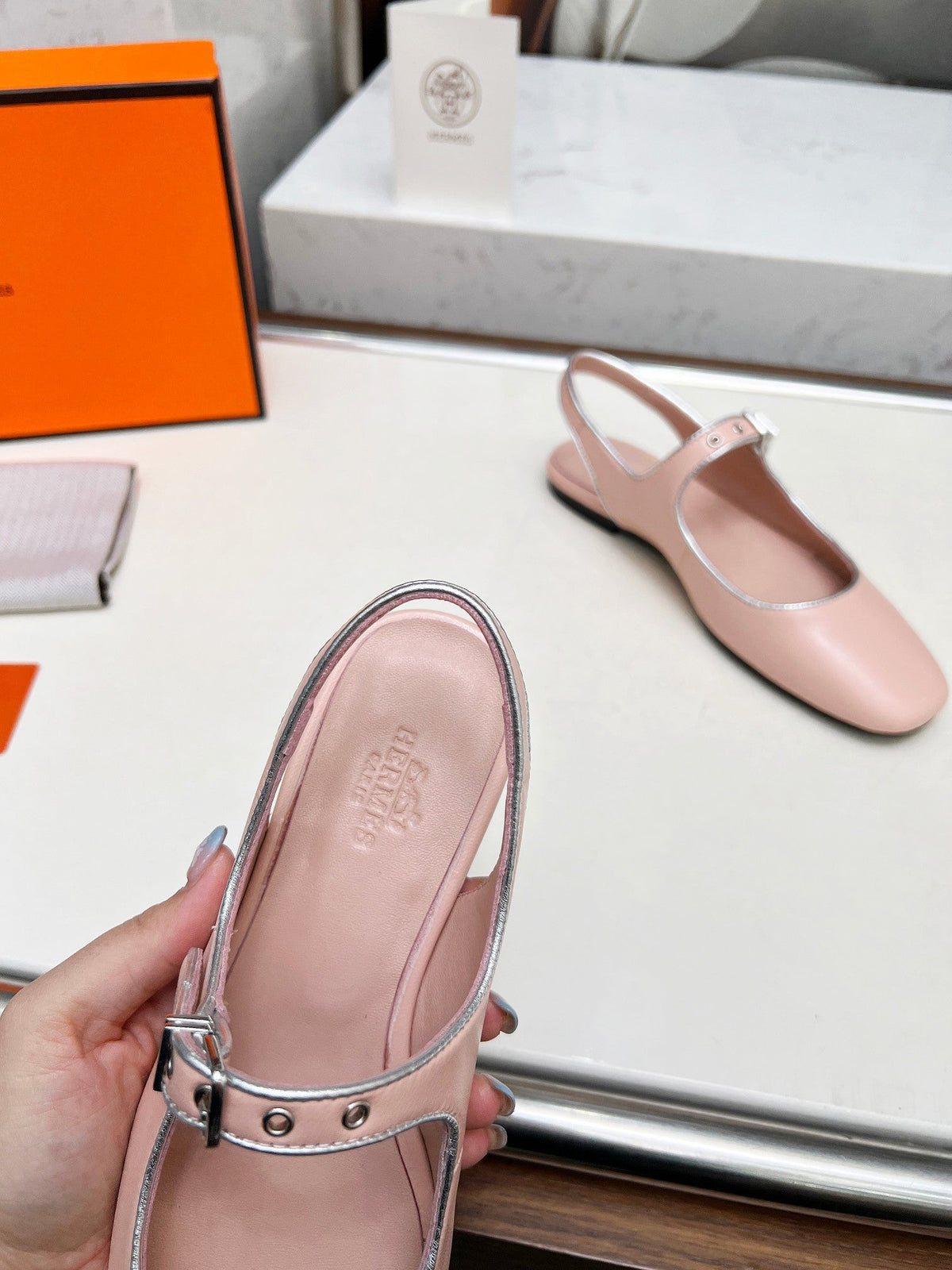 Kleo Slingback Pink Lambskin 214070