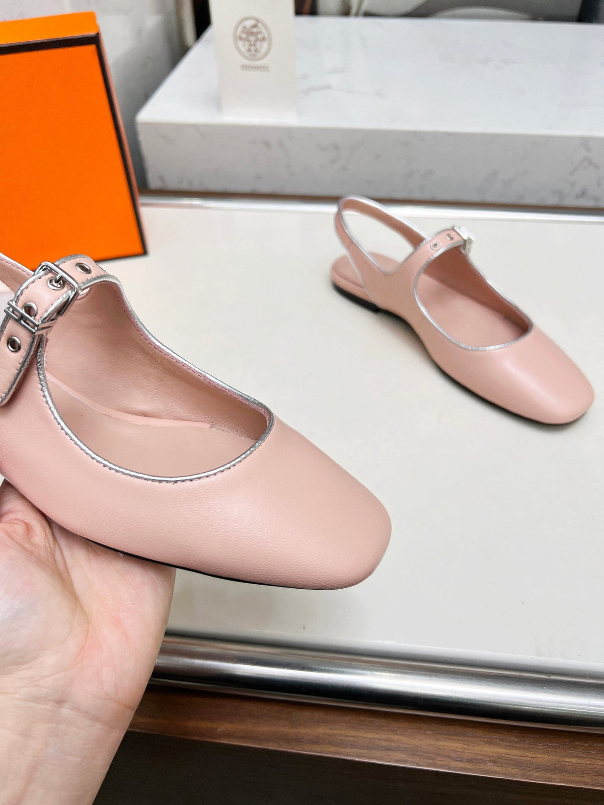 Kleo Slingback Pink Lambskin 214070