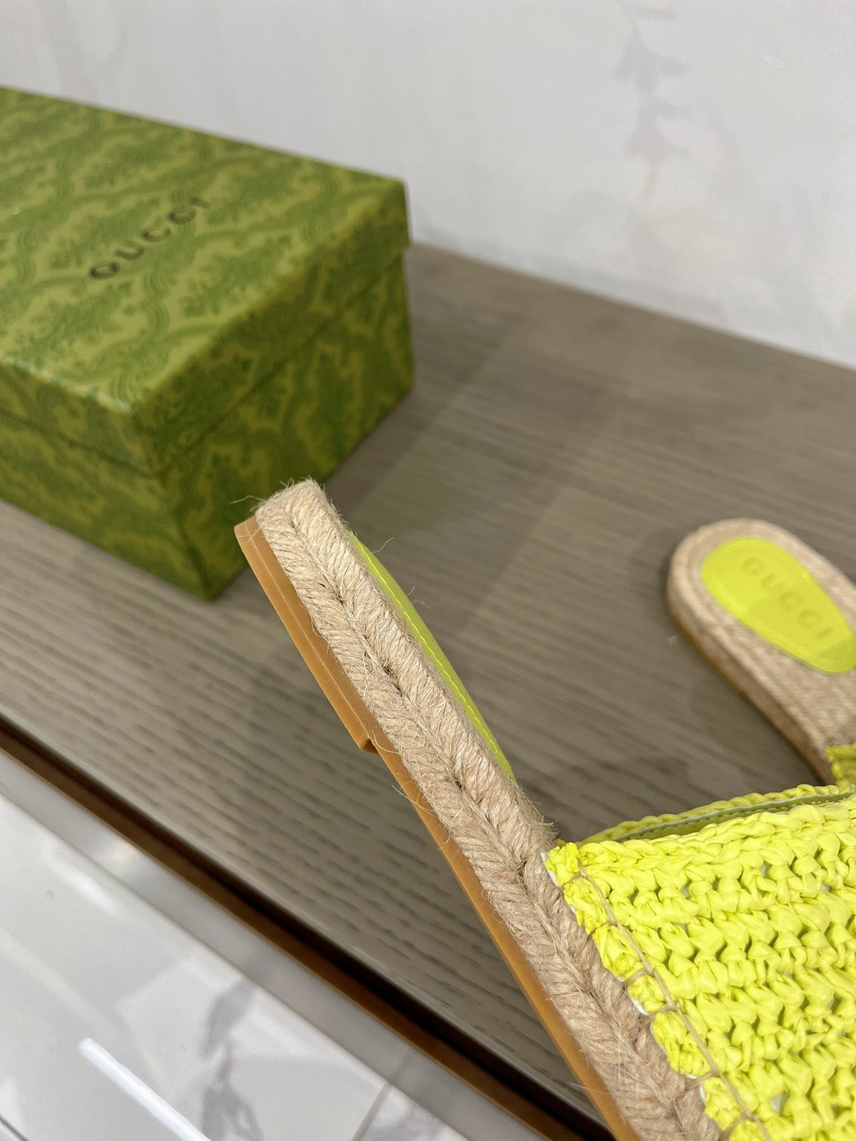 GG INTERLOCKING G ESPADRILLE LEMON FABRIC