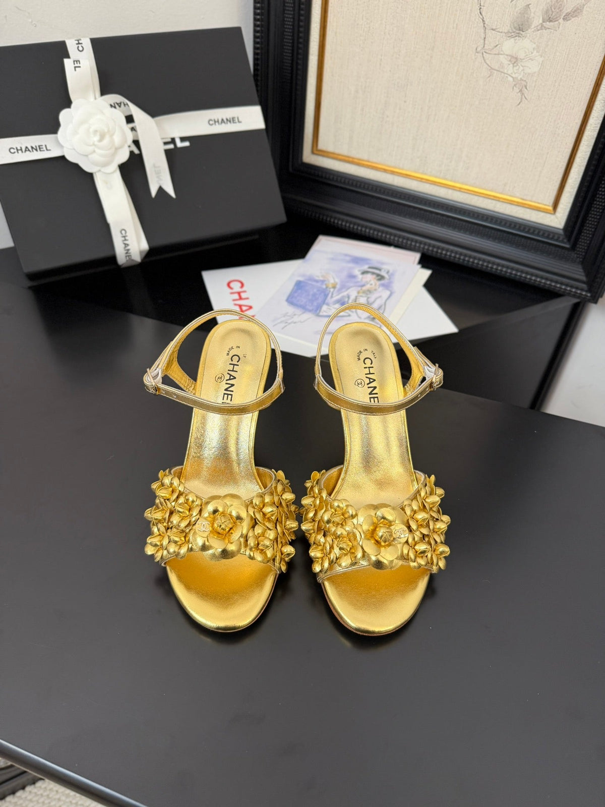 CC 25 Slingback Gold Lambskin 233402